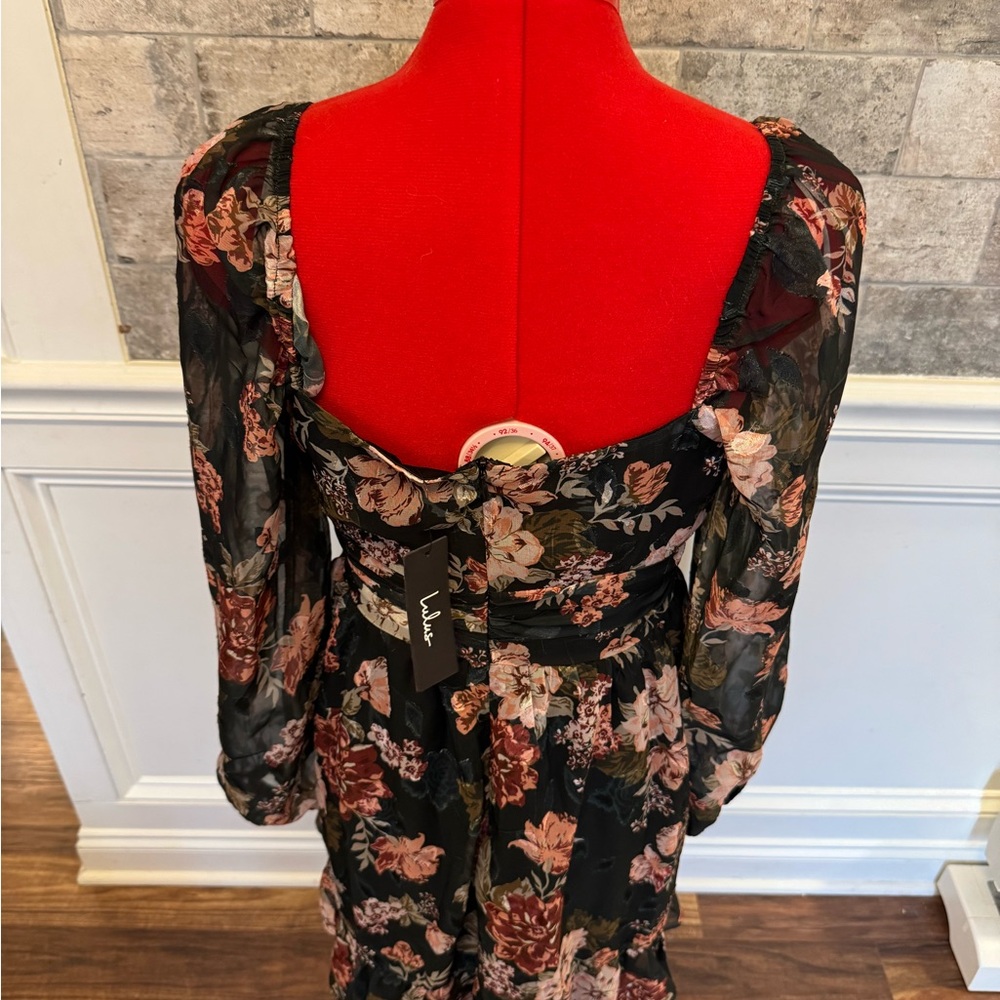 Lulu’s Floral Long Sleeve Dress NWT - Picture 2 of 4